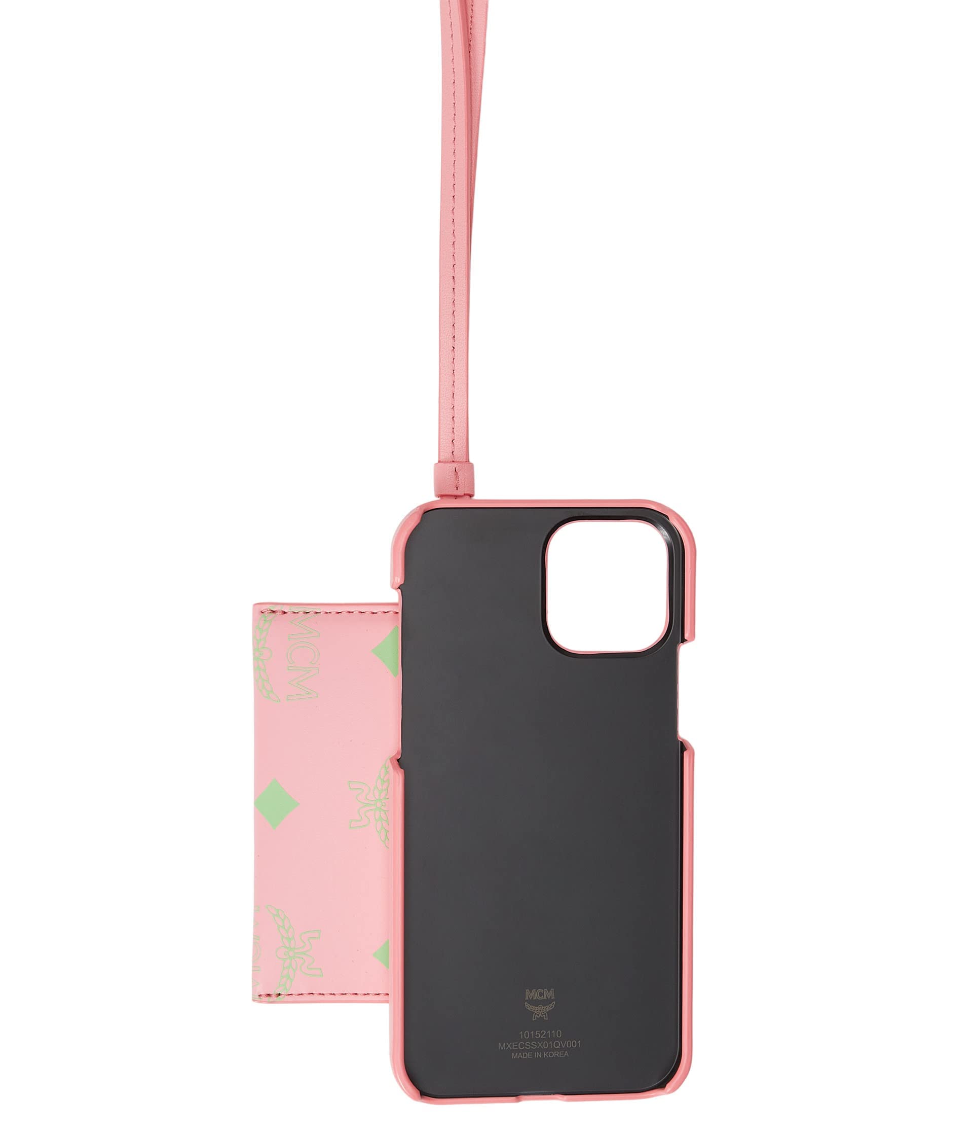MCM Color Splash Logo Phone Case with Card Pocket Plumeria One Size
