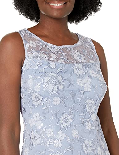 Image of Alex Evenings Women's Short Embroidered Dress with Illusion Jacket