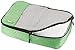 Amazon Essentials 4-Piece Packing Cubes Travel Accessories Set, Luggage Organizer with Double Zipper, Mesh Top, 100% Polyester, Medium, Green (Previously Amazon Basics)