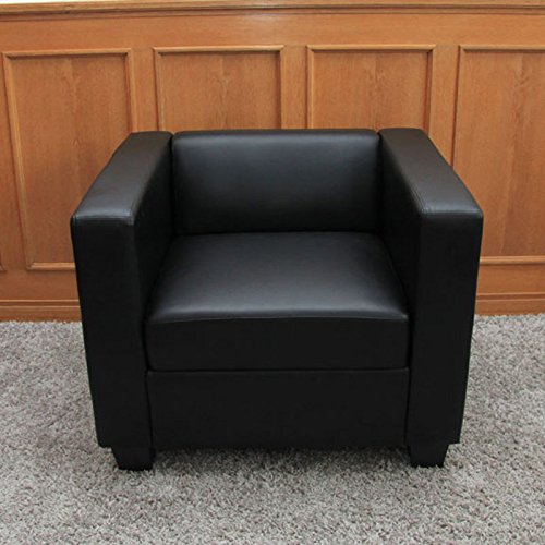 Mendler 3-1-1 Sofagarnitur Couchgarnitur Loungesofa Lille - Leder schwarz – Bild 4