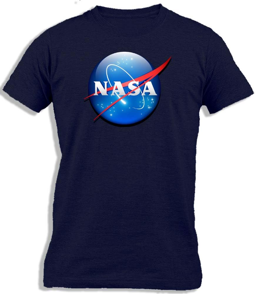 Ay Cabron™ NASA Logo 3D | National Aeronautics and Space Administration New Logo With Shadows | Austronauts Mission | International Space Station Cotton T-Shirt For Men