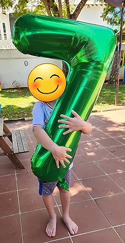 Image of Number 7 Balloons Birthday Decorations, 40In Green Balloons for Men Women | Eye-catching Appearance, Perfect Decorative Centerpieces, Convenient Self-sealing Structure, Widely for Various Occasions