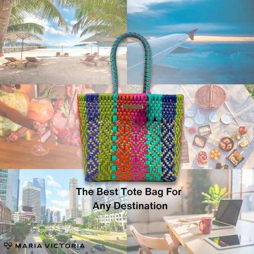 Image of MARIA VICTORIA X-Small Mexican Tote - Waterproof Woven Beach Purse