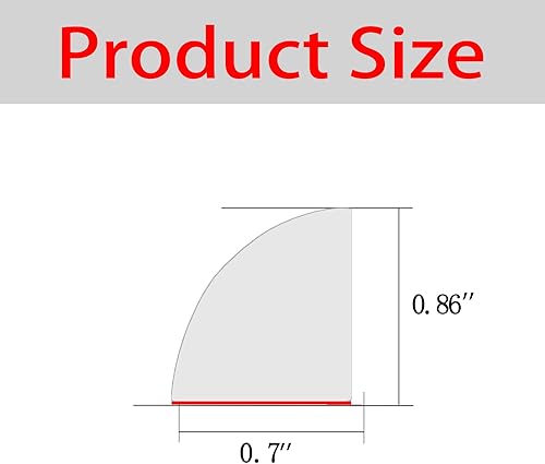 Miniatura 2 de Moldeado flexible de un cuarto de galón, pelar y pegar borde redondo de goma, moldeado autoadhesivo para bañera