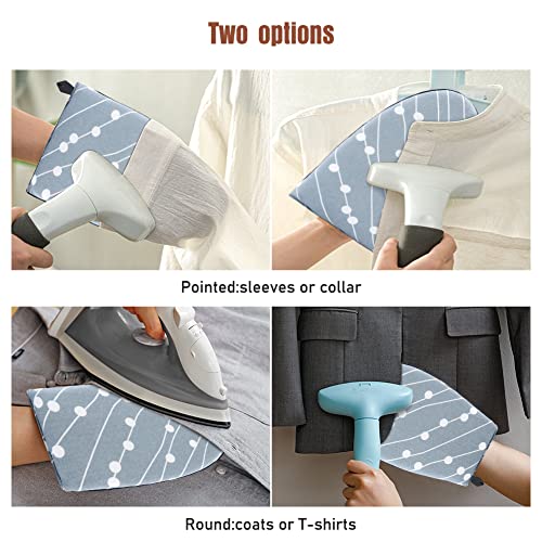 2 Pcs Steamer Ironing Glove For Clothes, Brynnl Steamer Gloves For Steaming, Anti Steamer Glove Heat Resistant Handheld Ironing Board With Finger Loop, Garment Steamer Accessories (Round & Pointed) #TOP3