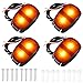 EyPiNS 4x2 LEDs Feux de Gabarit pour Remorque 12V/24V Etanche IP67 Lumière Orange Feux de Position Latéraux Feu Latéral Avant Arrière Ampoule pour Remorque Camion Camping-Car Fourgon Tracteur