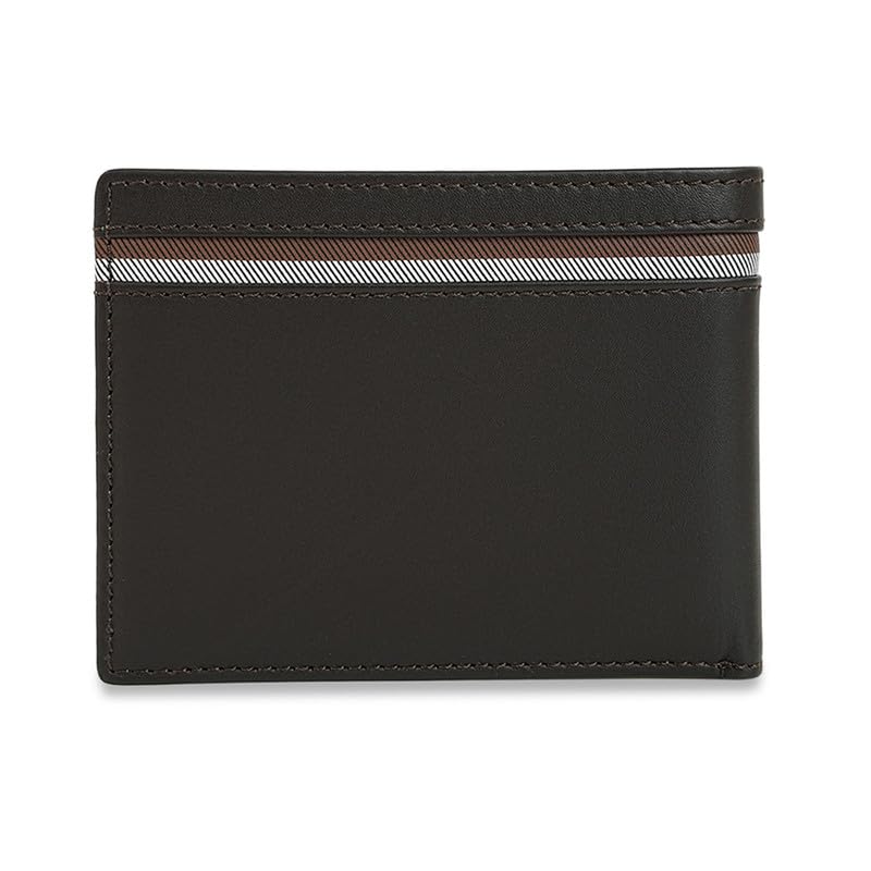 Image of United Colors of Benetton Men Global Coin Wallet Wiltshire Brown Pure Leather Wallet for Men Original Bi Fold Design Top 10 Branded Leather Wallet Style with Dual Currency Slots