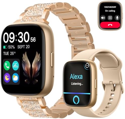 SmartWatch, relogio smartwatch com Ecrã tátil e Alexa, à prova d'...