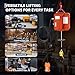 3 in 1 Electric Hoist Winch, 1100 Lbs Portable Electric Power Winch w/Wire and Wireless Remote Control, Overload Protection, 25Ft Lifting Height, 120v 1500w Electric Hoist Crane for Towing