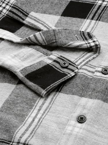 Image of Men Slim Button-Down Flannel Shirt