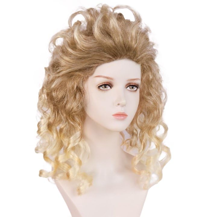 BEKIDER (+1 Hair Cap) Blonde Wig Curly 70s 80s Wigs Women Long Blonde Wavy Wigs 80s Costume Dirty Blond Synthetic Hair for Themed Party Carnival Outfit Fancy Dress Wig - Image 4