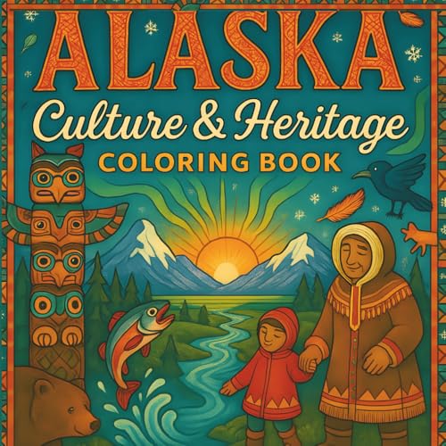 Alaska Culture & Heritage: An Adult Coloring Book Featuring Indigenous Traditions, Native Alaskan Art, Folklore, and Symbolic Scenes from Everyday Life