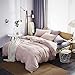 Dreaming Wapiti Duvet Cover King,Washed Microfiber Pink King Size Duvet Cover Set,Solid Color - Soft and Breathable with Zipper Closure & Corner Ties (Pink Mocha, King)