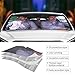 Funny Windshield Sun Shade for Car Sunshade for Car Windshield Covers Blocks UV Rays Automotive Interior Sun Protection 51 x 27.5 in