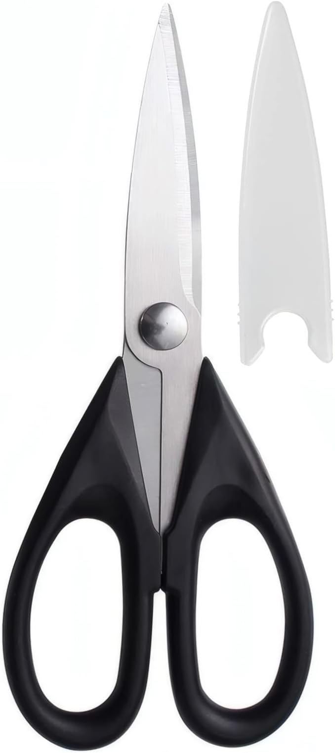 Multipurpose Kitchen Shears, 8.7" Professional Heavy-Duty Scissors, Dishwasher Safe, Rust-Resistant Stainless Steel, Ergonomic Soft Grip Handles for Cooking and Home Use