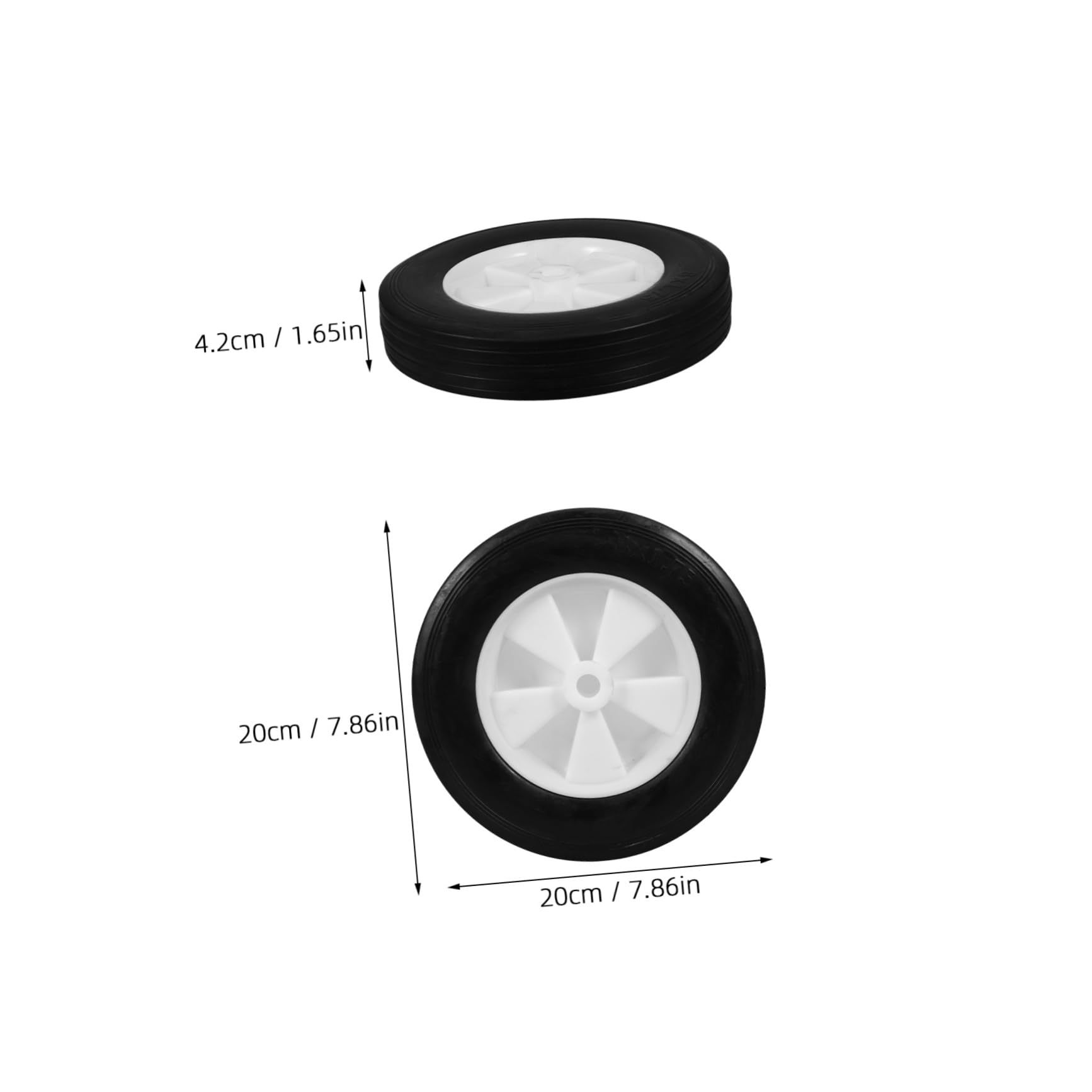 Ruedas de Cortacésped de Goma y Pp 2 Piezas, Orificio 13, 5 Mm | Repuesto para Máquina de Cortar Césped, Resistente al Desgaste, Ajuste, Instalación Sencilla