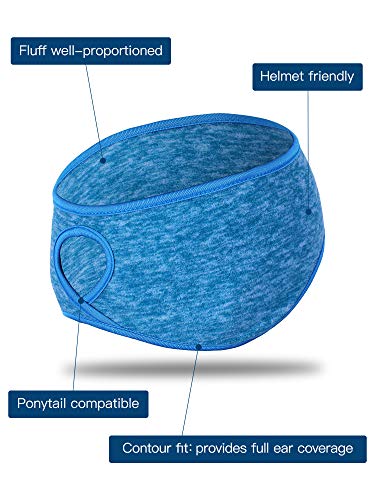 Bandeau en polaire protège-oreilles pour courir les cheveux attachés - 2