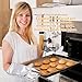 Jiawu Oven Mitts, 1 Pair of Heat Resist Oven Gloves, Resist up to 662F, Cowhide Aluminum Foil Kitchen Gloves, High Temperature Cooking Tool for Pot Holders Cooking Baking BBQ