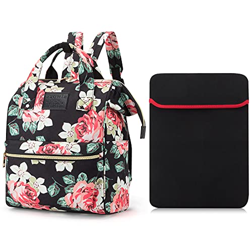 Tzowla College School Travel Casual Daypack Backpack purse for women Book Doctor Shopping Mini Bag Light Weight for Men Girls Boys Student Fit 13.3 inch Compter Netbook-Flower