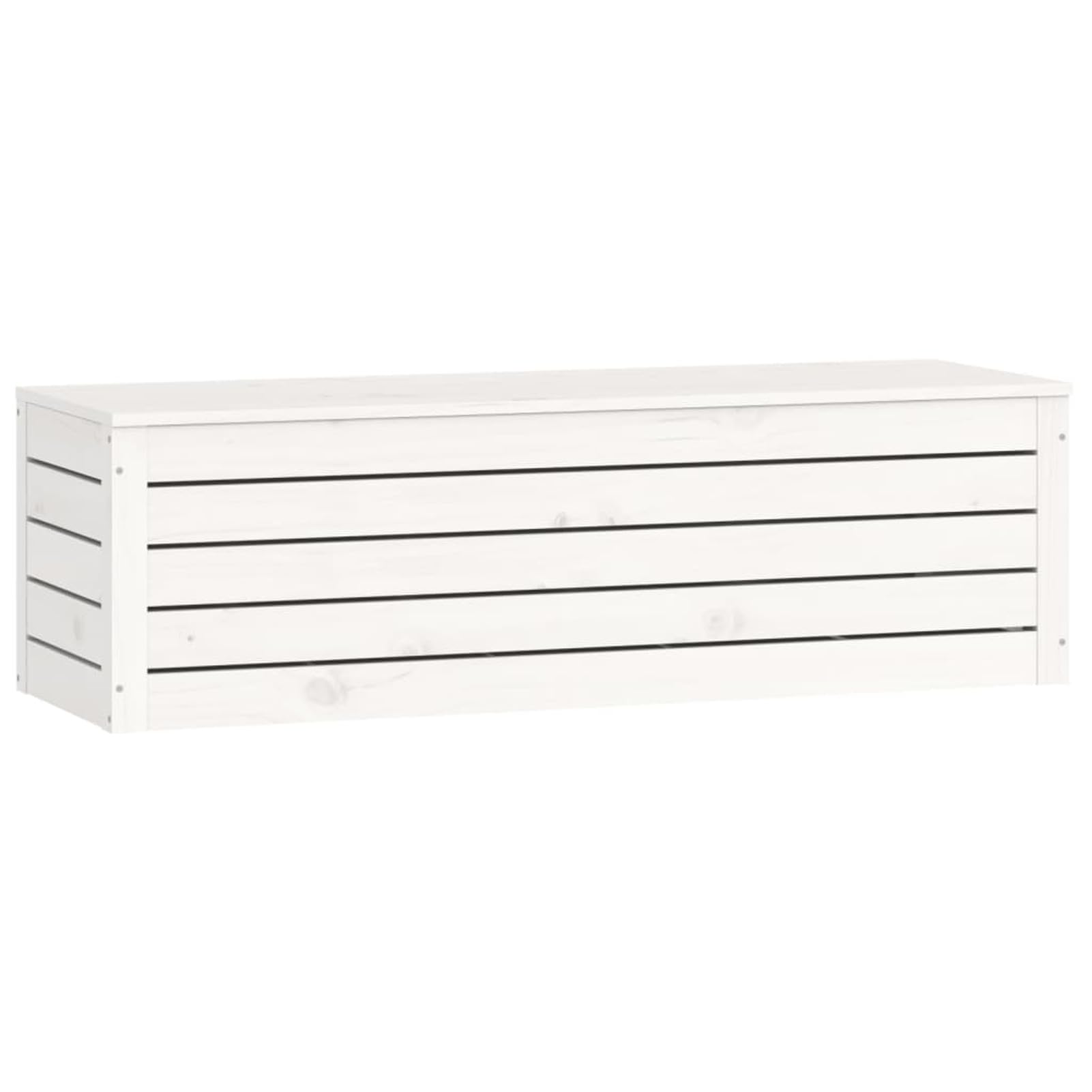 Tidyard Caja de Almacenaje, Baúl Exterior Grande, Arcón Jardín, Resina para Cojines, Muebles de Patio, Artículos de Jardinería, Pino Blanco 109x36,5x33 cm