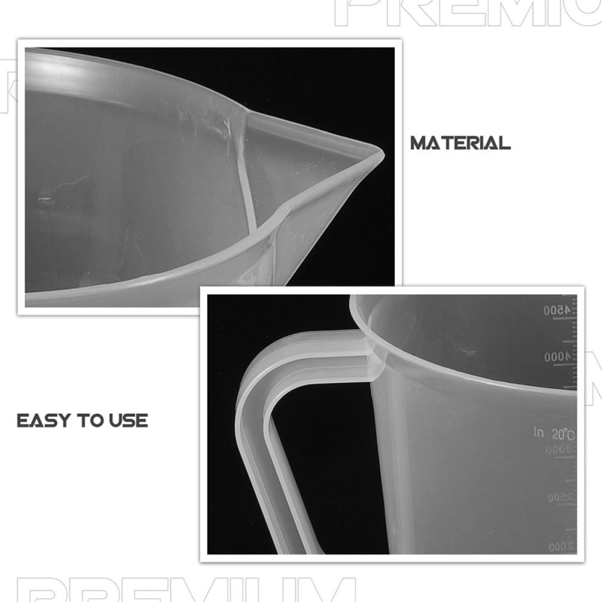 DECHOUS 2piezas Jarras Medidoras Doble Escala Resistentes Altas Temperaturas para Cocina Camping y Uso Científico Diseño Duradero y Fácil de Limpiar