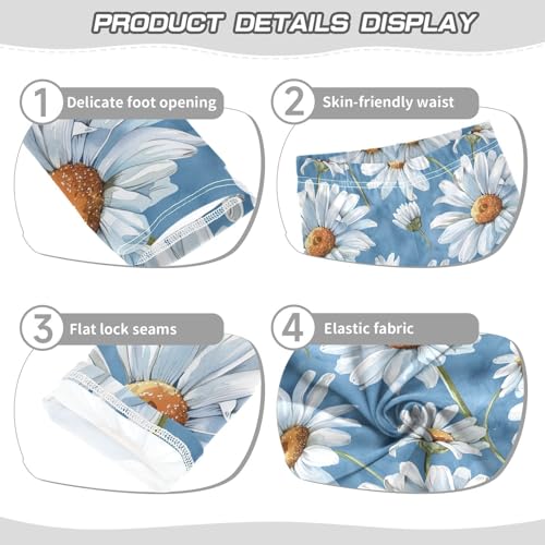 Girls Leggings Daisy Floral Soft Toddler Leggings for Girls Kids Pants Size 4T-10T3