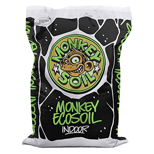 MONKEY SOIL Tierra para Plantas Marihuana 50L Exterior/Interior Sustrato Abono Universal Vegetal Cultivo Orgánico Cannabis - Turba Fibra Huerto Horticultura con Fertilizantes Bio Ecológicos Cover