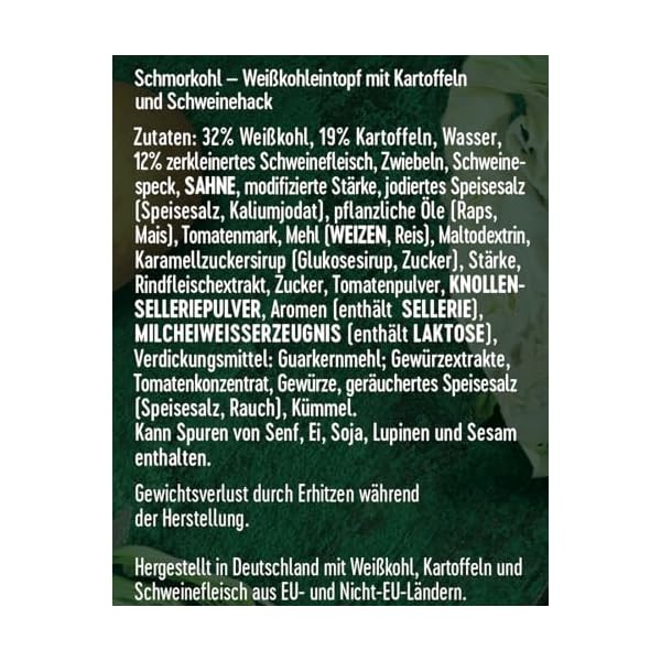 Dreistern Schmorkohl mit Kartoffeln, 800 g – Bild 5