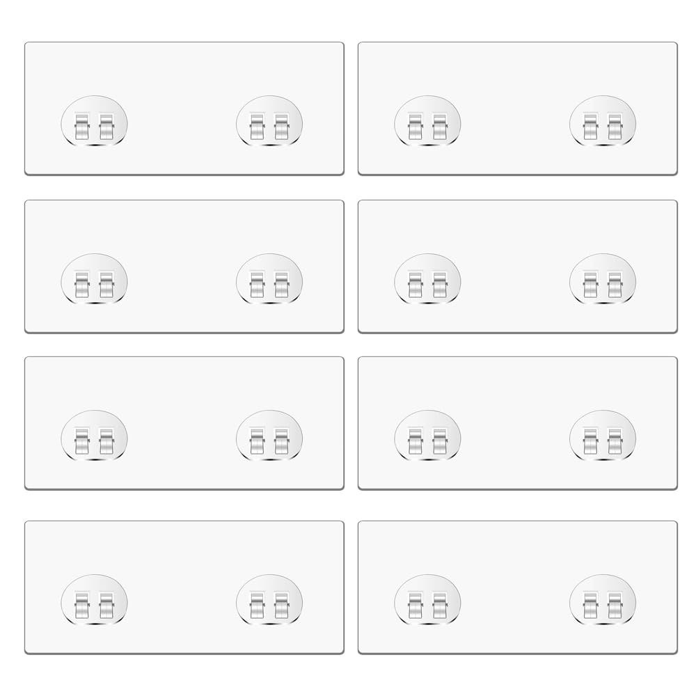 8PCS Shower Caddy Adhesive Replacement Shower Shelves Adhesive Strip Pad Organizer Sticker Replacement Bathroom Heavy Duty Wall Mount Strong Sticky No