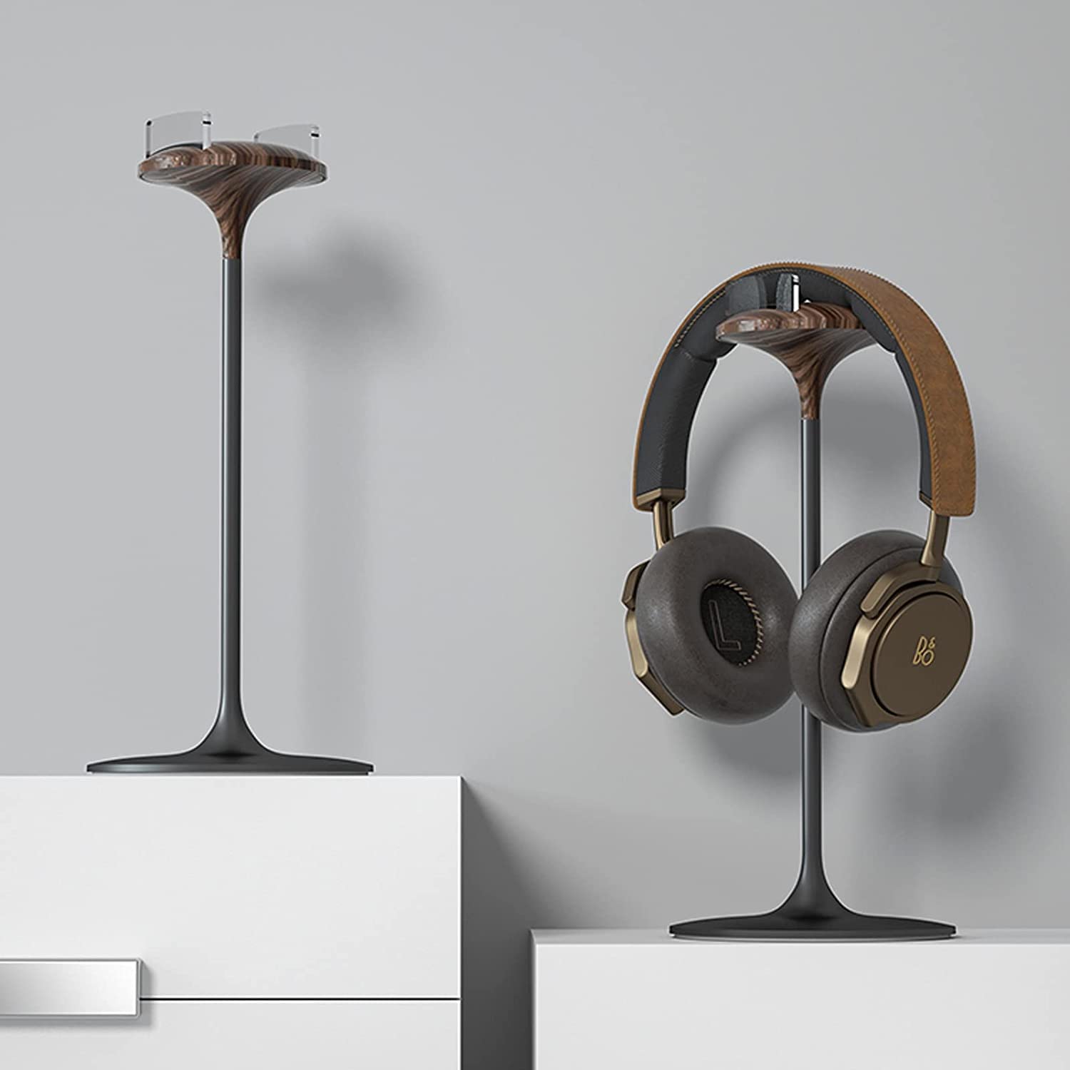Soporte para Auriculares Soporte para Auriculares De Aluminio para para Exhibición Estante Almacenamiento Escritorio para oficinas y Sala de Juegos(Grey)