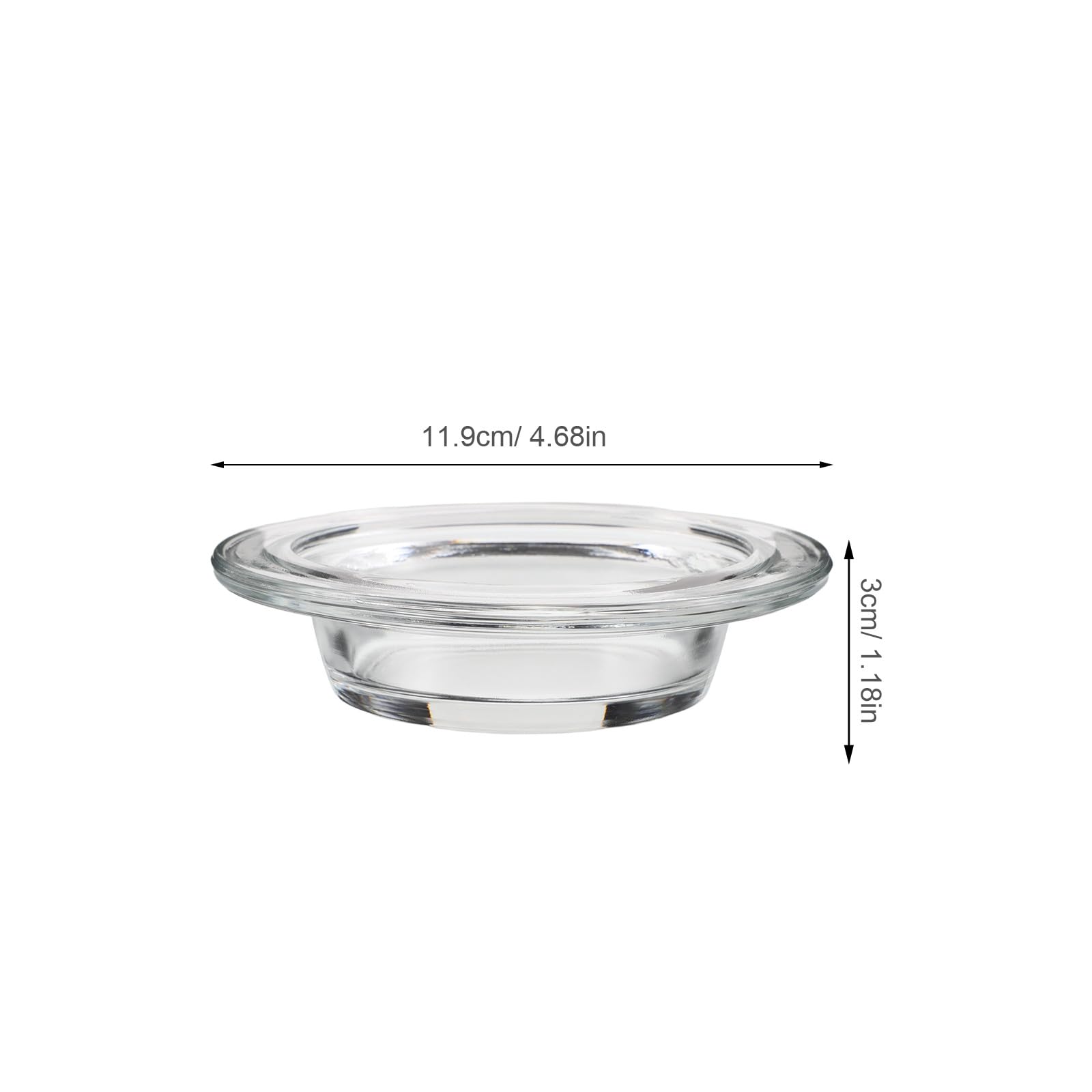 2 Stück Ersatz Glasschalen für Wachswärmer Hitzebeständige Runde Glasplatte 117cm Duftlampe Wachs Melt Halter Kompatibel mit Aromatherapie Öllampen