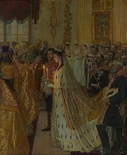 Peinture poster du mariage du tsar Nicolas II affiche decorative d'art mural de salon 60x90cm