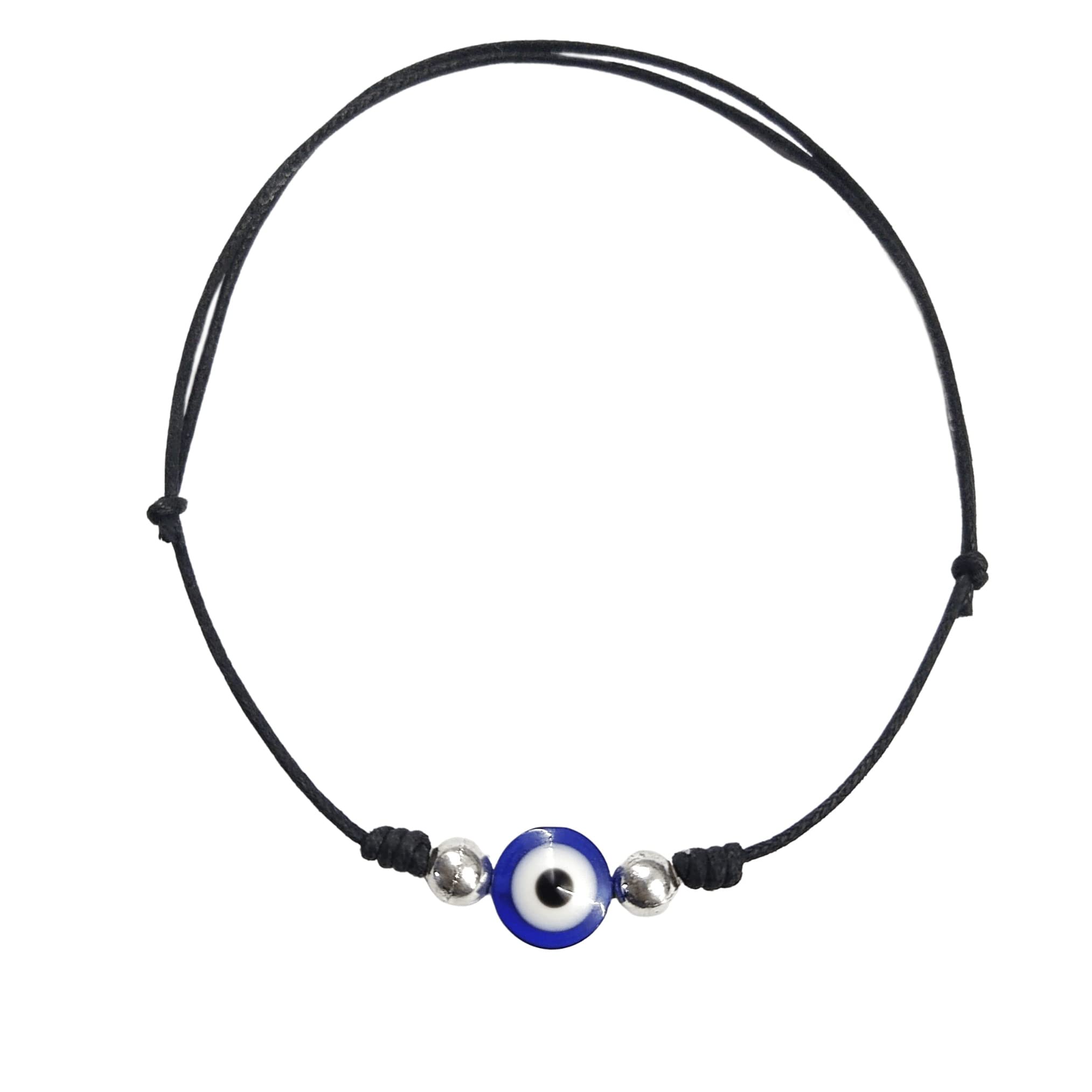 The Bling StoresFashion Anklets – Set 1Pc (Evil eye, Hamsa Hand, Black cord Beads adjustable size)
