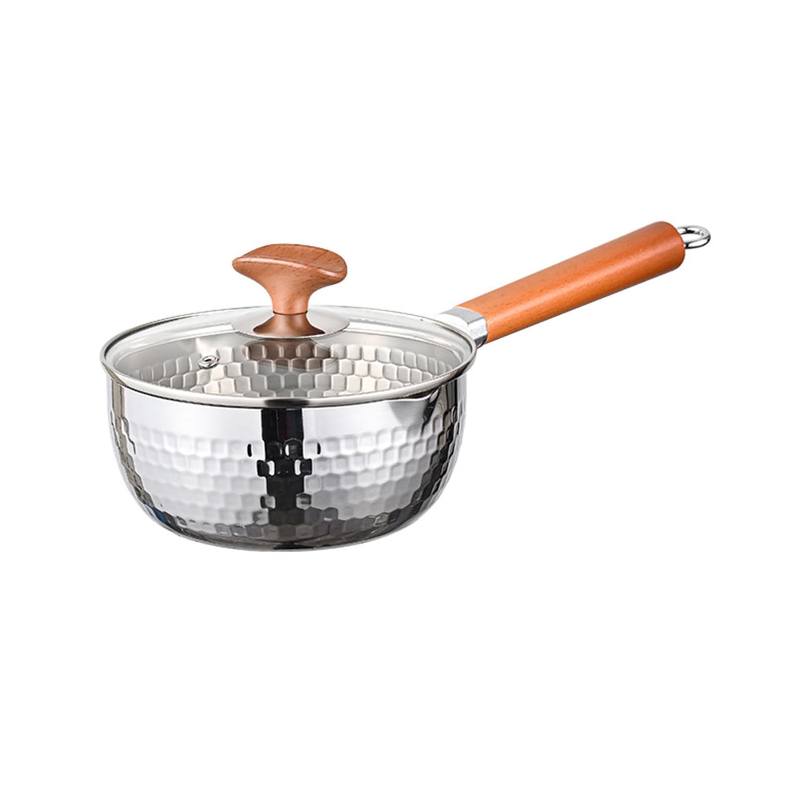 APGLSXY Saving 430 Stainless Steel Milk Pan with Thick Base Cookware Pots Suitable for Lower Electricity Usage in Homes Simple Cookware