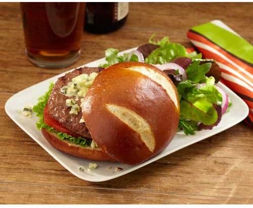 Gonnella Baking Pretzel Sliced Hamburger Bun, 3 Ounce -- 42 per case.