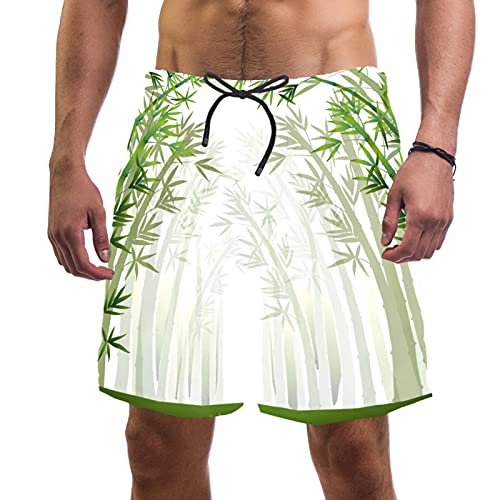 Short de bain pour homme XL vert multicolore à taille élastique