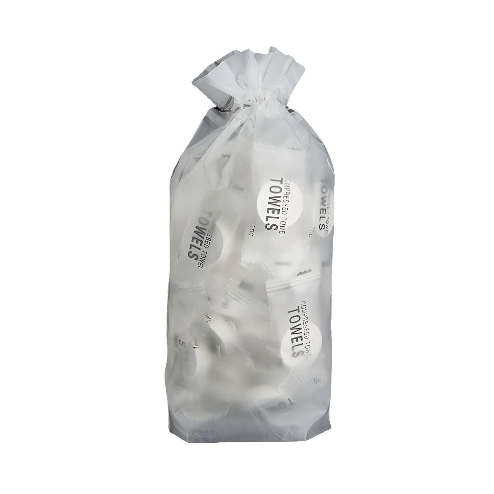 McMola Disposable Compressed towel 50pcs Compressed Towels Disposable Cotton Tissue Mini Portable Compressed Coin Wipes for Travel/Beauty/Salon/Outdoor Sports white