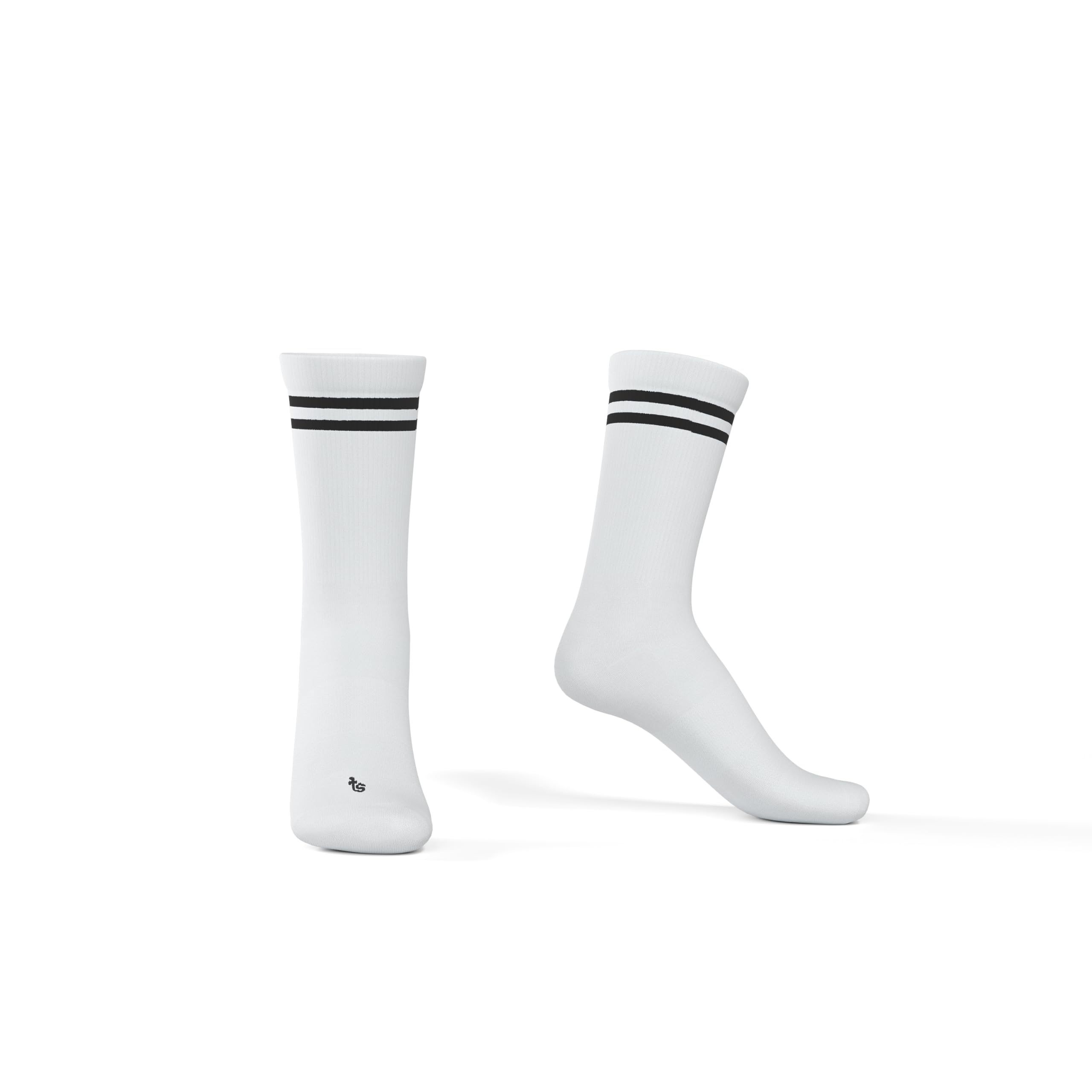 Bamboo Crew Socks for Men & Women | Athletic Black Stripe Socks | Breathable, Moisture-Wicking, Cushioned & Comfortable Crew Length Socks-picture-31