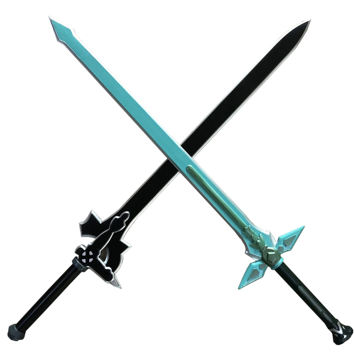 Halloween Prop Foam Kirito Kirigaya Dark Repulsor Elucidator LARP Espada Set 2pcs Azul y Negro