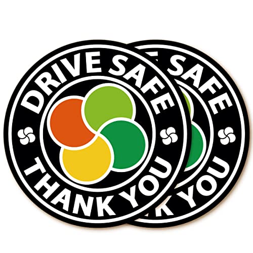 WISE SEED ミニサイズ 高齢者マーク (ステッカータイプ) 2枚セット カーステッカー/もみじマーク シルバーマーク (円形, ブラック)