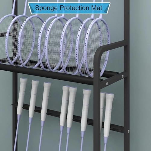 Support de rangement pour raquette sur pied vertical avec 32 compartiments