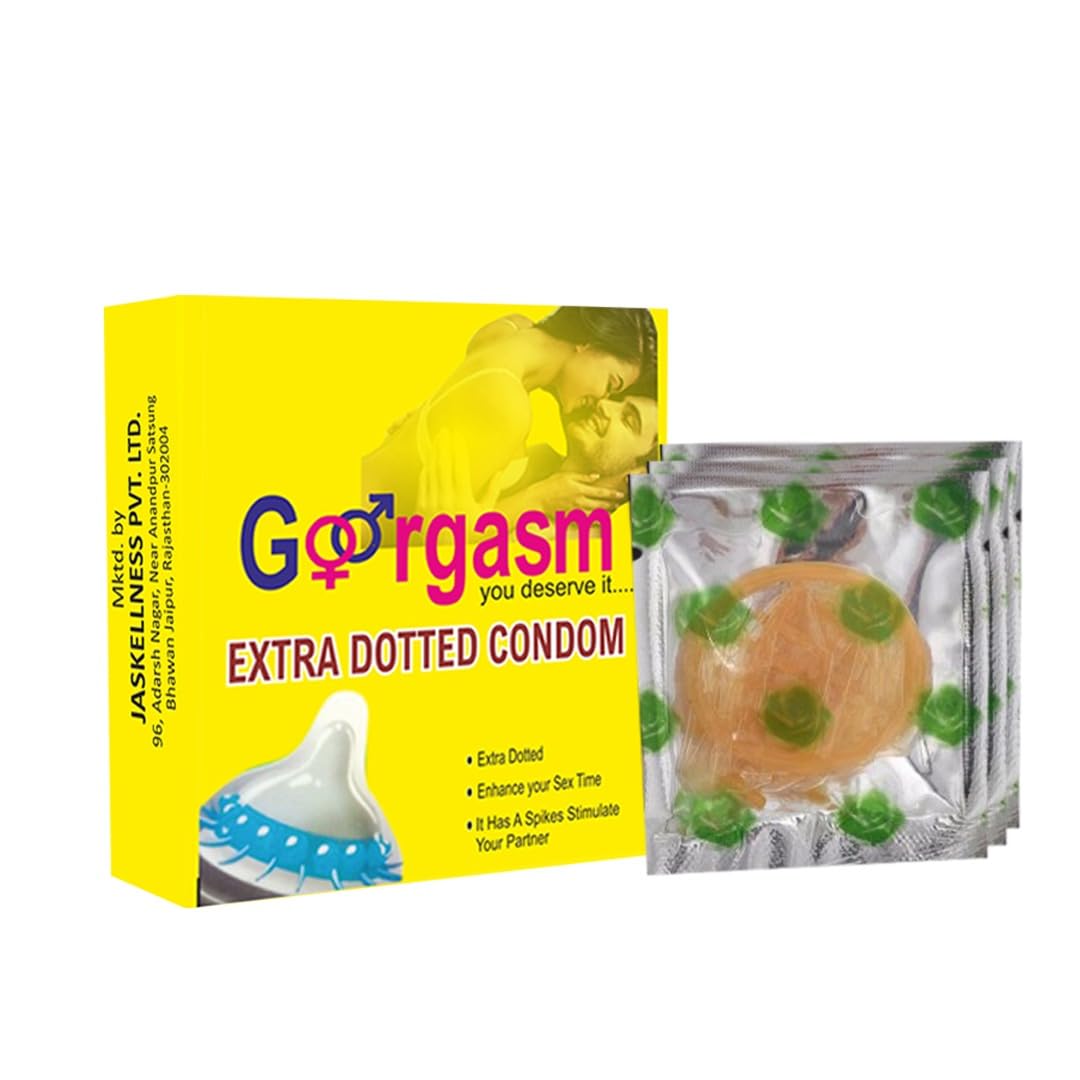 Goorgasm Extra Dotted Extra Time Condoms for men Extra Ribbed For Long Lasting Climax Dealy Condom (Pack of 3)-image-6