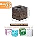 Leather Tissue Box Cover Square,Upgrade 99% Compatible Large Size,Cube Tissue Box Holder for Napkin Facial Paper,Dryer Sheet Dispenser Organizer for Bathroom Vanity Countertop,Night Stand
