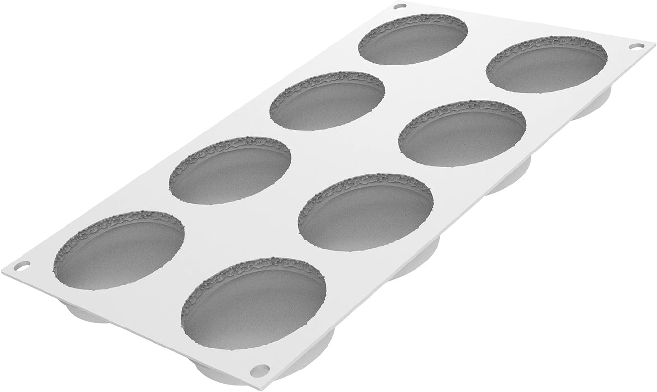 Silikomart Macaron110 Set of 2 Different Silicone Pans for Making Outside and Filling of Macaron 2.55 Inch in Diameter