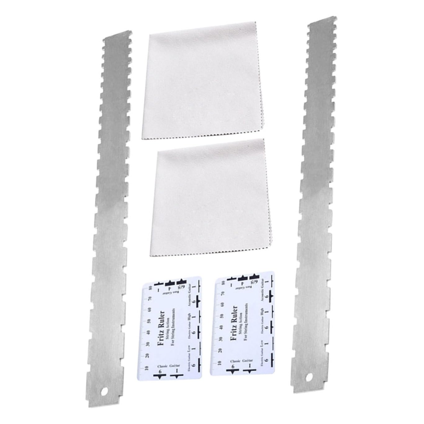 Kisangel 2sets Strumento Di Misurazione Per Liutaio Di Chitarra Righello Per Altezza Corde e Bilanciere Per Tastiera Misuratore Di Altezza Corde Per Chitarra Elettrica Strumenti Per Liutaio