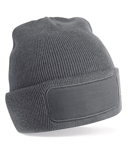 Image of COOZO Mens Recycled Original Patch Beanie - Graphite Grey - One Size