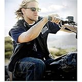 Charlie Hunnam (Jax) Looking Hot Riding Bike SOA 8 x 10 Inch Photo