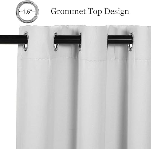 Miniatura 2 de MYSKY HOME - Cortina blackout para dormitorio con oscurecimiento de habitación, increíble tejido triple y aislamiento térmico, 1 panel de cortina