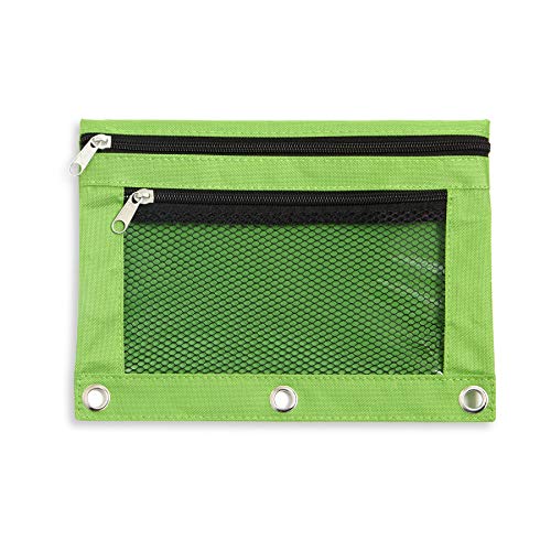 Blue Summit Supplies Pencil Pouches, Bulk Pencil Pouch 6 Pack In Assorted Colors For Storing School Supplies, Writing Utensils, And More, Cloth Zipper Pouches For 3 Ring Binders, 6 Count #TOP4