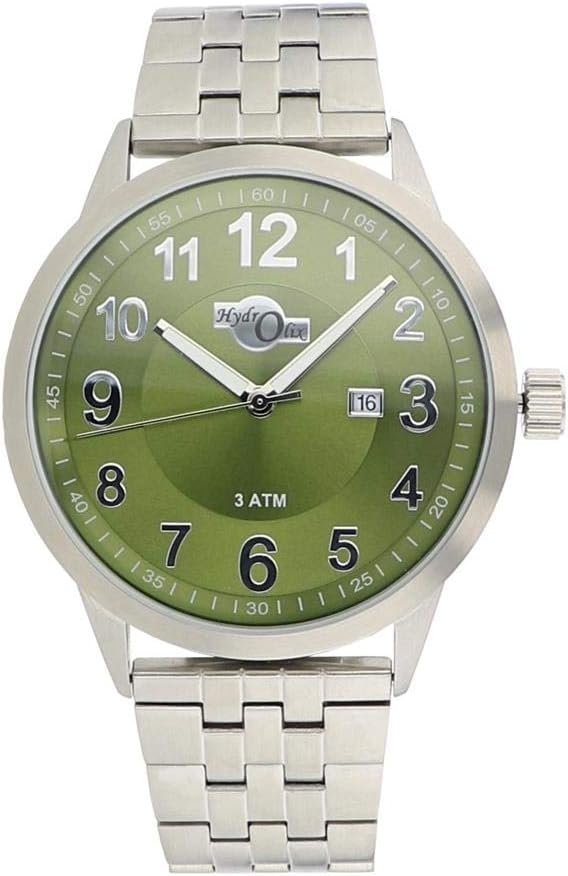 HydrOlix Three-Hand Stainless Steel/Green Dial Men's watch #XA00204